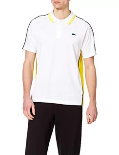 Koszulki męskie - Lacoste Męska koszulka polo, Blanc/Ananas-Marine, XS - grafika 1