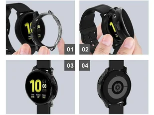 Alogy Etui silikonowe case do Galaxy Watch Active 2 44mm Czarne + 4x 3MK Folia ochronna - Akcesoria do smartwatchy - miniaturka - grafika 6