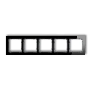Pięciokrotna ramka czarna/grafit z efektem szkła 12-11-DRS-5 DECO KARLIK - Klawisze i ramki - miniaturka - grafika 1