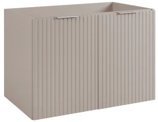 Kaszmirowa ryflowana szafka łazienkowa dwudrzwiowa 80 cm L9-A65 - Szafki łazienkowe Kaszmirowa ryflowana szafka łazienkowa dwudrzwiowa 80 cm L9-A65 - Szafki łazienkowe - miniaturka - grafika 1