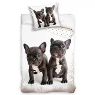 Kołdry i poduszki dla dzieci - Bulldog Komplet pościeli dziecięcej z bawełny, poszwa na kołdrę z psem 140 x 200 cm + poszewka na poduszkę 65 x 65 cm - miniaturka - grafika 1