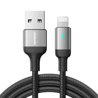 Kable komputerowe i do monitorów - Joyroom kabel USB - Lightning 2.4A A10 Series 2 m czarny (S-UL012A10) - miniaturka - grafika 1