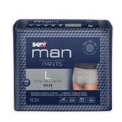 Bielizna lecznicza - SENI MAN PANTS L (large) - Jednorazowa bielizna chłonna/majtki chłonne, 10 szt. - miniaturka - grafika 1