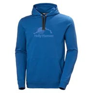 Bluzy męskie - Męska Bluza HELLY HANSEN NORD GRAPHIC PULL OVER HOODIE 62975_608 – Niebieski - miniaturka - grafika 1