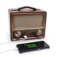 Radioodtwarzacze - Retropolis radio retro USB POWER BANK 1200mAh Bluetooth - miniaturka - grafika 1