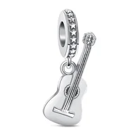 Wisiorki - Zawieszka SREBRO 925 Charms koralik do PANDORA Instrument Gitara - miniaturka - grafika 1
