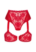 Majtki damskie - Obsessive Belovya - Figi Z Paskami Do Pończoch, Czerwony Wariant/Rozmiar: XL/XXL  << DYSKRETNIE   |   DOSTAWA 24h   |  GRATISY - miniaturka - grafika 1