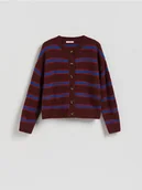 Swetry damskie - Reserved - Wzorzysty kardigan - wielobarwny - miniaturka - grafika 1