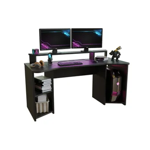 Biurko gamingowe SUPERNOVA221 LED - czarne - Biurka gamingowe - miniaturka - grafika 1