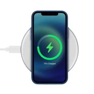 Crong PowerSpot Fast Wireless Charger – Bezprzewodowa ładowarka Qi 15W USB-C (Silver White) - Ładowarki do telefonów - miniaturka - grafika 9