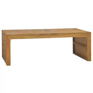 shumee shumee Stolik kawowy zerodowane lite drewno tekowe 110 x 60 x 38 cm - Ławy i stoliki kawowe - miniaturka - grafika 1