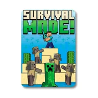 Koce i narzuty dla dzieci - Minecraft Survival mode 2747 Polarowy miękki kocyk 100x140cm Koc, ocieplacz, pled - miniaturka - grafika 1