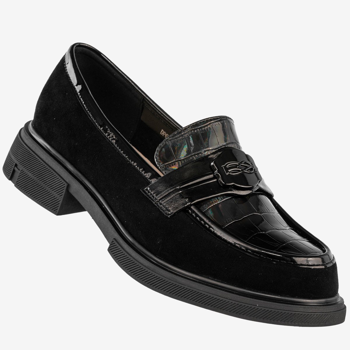 Mokasyny Damskie Skórzane Buty Eleganckie Półbuty Czarne Filippo Czarny 37