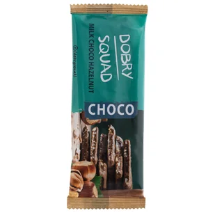 Baton Dobry Squad Milk CHOCO Hazelnut, 50 g - Batoniki - miniaturka - grafika 1