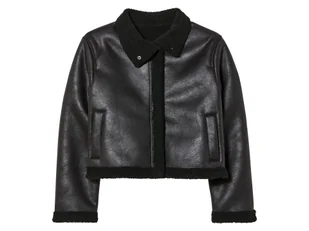 pepperts!® Kurtka dziecięca w stylu ramoneski, z kożuszkiem (128, Czarny) - Kurtki i płaszcze dla dziewczynek - miniaturka - grafika 1