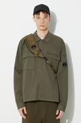 Koszule męskie - C.P. Company koszula bawełniana Gabardine męska kolor zielony regular z kołnierzykiem klasycznym 16CMSH121A002824G - miniaturka - grafika 1