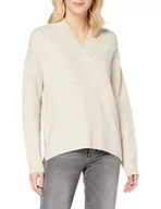 Swetry damskie - G-STAR RAW Damski sweter Laviox z dekoltem w serek luźny dzianinowy, beżowy (Whitebait D17746-c459-1603), S - miniaturka - grafika 1
