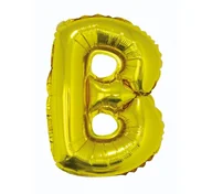 Balony i akcesoria - GoDan Balon foliowy litera B, 14", złoty FG-L35ZB - miniaturka - grafika 1
