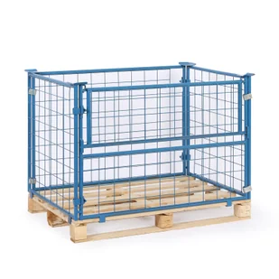 Siatkowy przedłużacz palet, składana ściana wzdłużna, 1200 x 800 x 800 mm - Akcesoria do pakowania - miniaturka - grafika 1