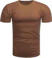Koszulki męskie - Koszulka męska t-shirt gładki camel Recea - miniaturka - grafika 1