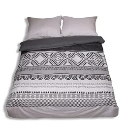 Matex Pościel flanelowa 220x200 F-91 szara grafitowa ornamenty paski - Pościel Matex Pościel flanelowa 220x200 F-91 szara grafitowa ornamenty paski - Pościel - miniaturka - grafika 1