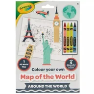 Zabawki kreatywne - Crayola: Kolorowalna mapa świata, A2 - miniaturka - grafika 1