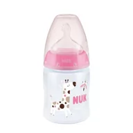 Butelki dla niemowląt - NUK Butelka FC+ z PP 150ml seria MONOCHROMATYCZNA ze wskaźnikiem temerpartury (0-6mc-a, smoczek SILIKON do mleka) turkusowy 743875A - miniaturka - grafika 1