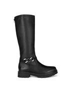 Kozaki damskie - Remonte Oficerki D2282-01 Czarny - miniaturka - grafika 1