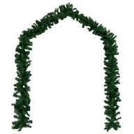 Ozdoby bożonarodzeniowe - vidaXL Girlandy świąteczne, 4 szt., zielone, 270 cm, PVC - miniaturka - grafika 1