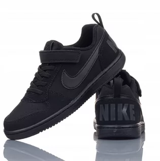 Buty dla dziewczynek - Buty Dziecięce Nike Court Borough Czarne R-33 - grafika 1