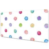 Podkładki na biurko - Ochronna mata na biurko Kolorowe kropki 90x45 cm - miniaturka - grafika 1