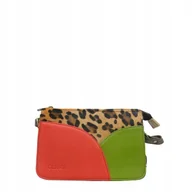 Torebki damskie - Torebka listonoszka modna damska dwustronna skórzana wzór OLIVKA - miniaturka - grafika 1