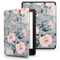 Etui do tabletów - Kindle Braders Etui Smartcase do Paperwhite V / 5 / Signature Edition Floral Grey - miniaturka - grafika 1