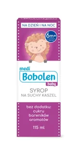 POLSKI LEK Bobolen Baby syrop na suchy kaszel 115 ml - Przeziębienie i grypa - miniaturka - grafika 1