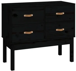 Czarna sosnowa komoda z szufladami S8-N97 - Komody Czarna sosnowa komoda z szufladami S8-N97 - Komody - miniaturka - grafika 1