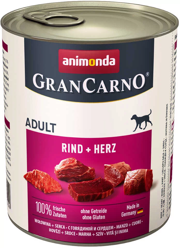 Animonda Grancarno Adult Rind Herz Wołowina + Serca 800G