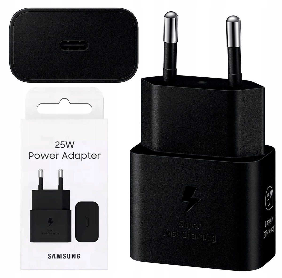 SZYBKA ŁADOWARKA SIECIOWA SAMSUNG SUPER FAST CHARGER 25W USB-C SAMA KOSTKA