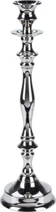 ŚWIECZNIK 36.5CM SREBRNY METALOWY - Świeczniki - miniaturka - grafika 1