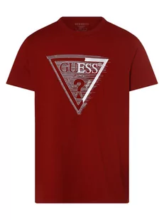 GUESS - T-shirt męski, czerwony - Koszulki męskie - miniaturka - grafika 1