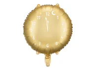 Balony i akcesoria - Balon foliowy Zegar 45cm złoty - PartyDeco - miniaturka - grafika 1