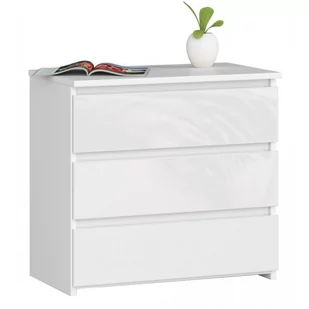 SZAFKA NOCNA CL3 60 cm BIAŁA / BIAŁY POŁYSK - Szafki nocne - miniaturka - grafika 1