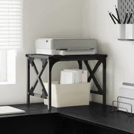 Dodatki do drukarek i skanerów - vidaXL Stojak na drukarkę Z regulacją Czarny Dąb 40 x 30 x 31 cm 882177 - miniaturka - grafika 1