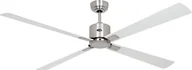 Wentylatory sufitowe - Energooszczędny wentylator sufitowy z pilotem Eco Neo III 152 cm szczotkowane chromowane łopatki biały / jasnoszary - miniaturka - grafika 1