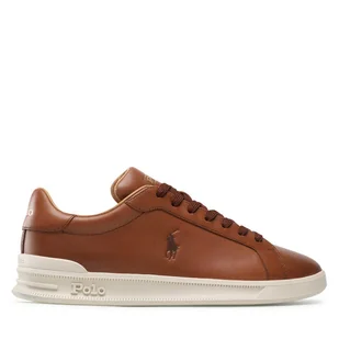 Sneakersy Polo Ralph Lauren Hrt Ct II 809845110005 Brązowy - Sneakersy męskie - miniaturka - grafika 1