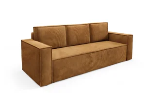 GUTTO Sofa rozkładana CORDA jasnobrązowa musztardowa wykonana ze sztruksu z funkcją spania - nowoczesny design w modnych kolorach - Sofy i kanapy GUTTO Sofa rozkładana CORDA jasnobrązowa musztardowa wykonana ze sztruksu z funkcją spania - nowoczesny design w modnych kolorach - Sofy i kanapy - miniaturka - grafika 1