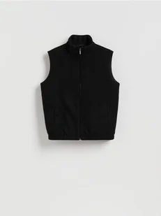 Reserved - Kamizelka z domieszką wełny - czarny - Moda i Uroda OUTLET - miniaturka - grafika 1