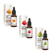 Witaminy i minerały - Aura Herbals Zestaw Słońca i Życia - Suplementy diety 3 x 30 ml - miniaturka - grafika 1