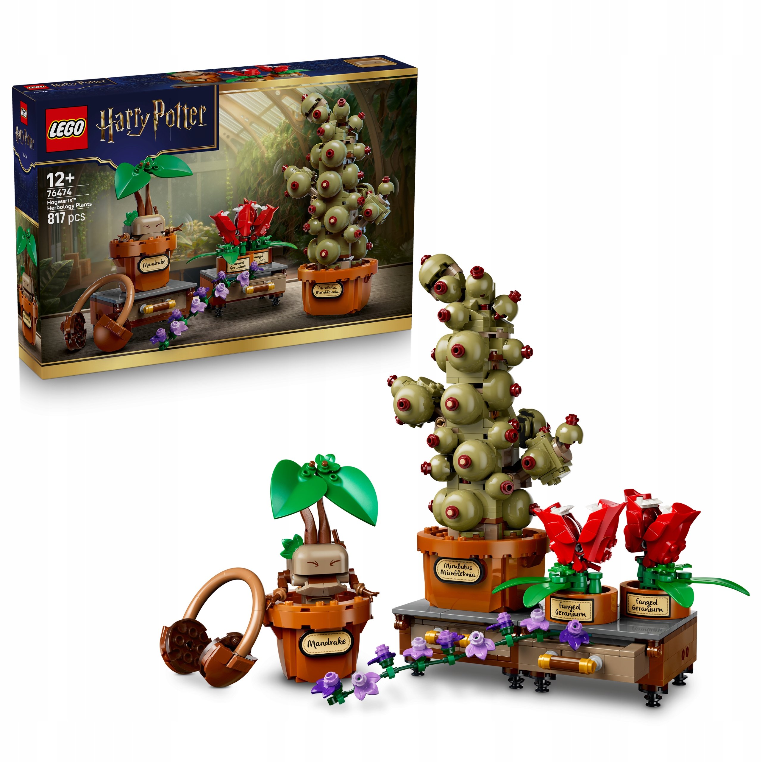 LEGO 76474 Harry Potter Rośliny z lekcji zielarstwa w Hogwarcie