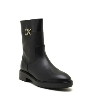 Calvin Klein Skórzane botki - Botki damskie - miniaturka - grafika 1