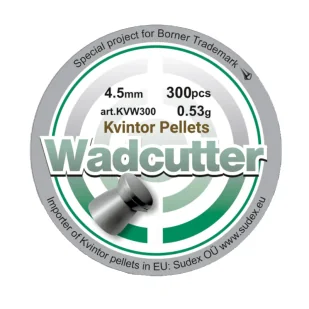 Śrut Kvintor 4,50mm Diabolo Wadcutter 300 szt 0,53g - Amunicja do wiatrówek - miniaturka - grafika 1
